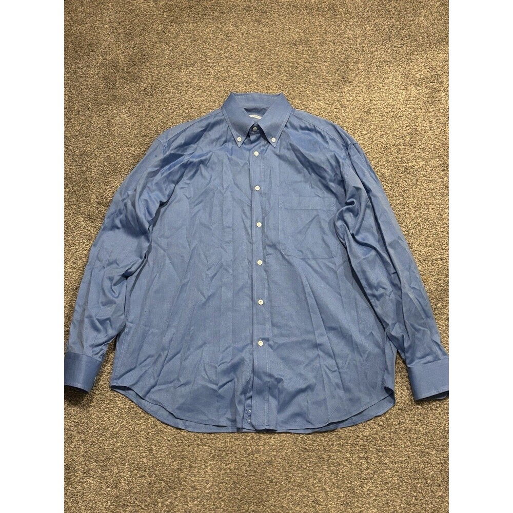 Brioni Men's‎ Long Sleeves Casual Cotton Button Down Shirt Blue No Size Tag